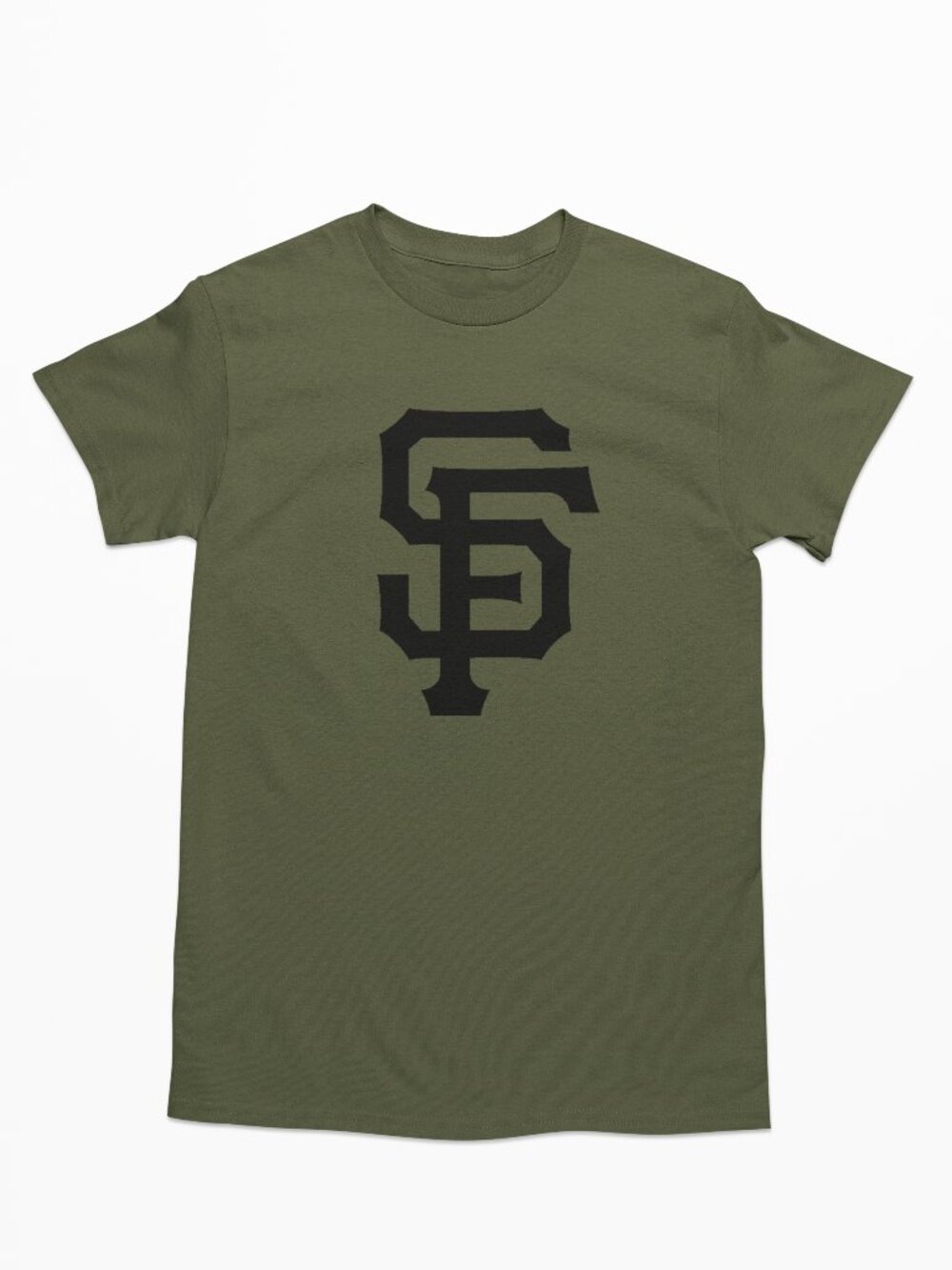 NEW San Francisco Giants SF Monogram Logo T-Shirt MILITARY ARMY GREEN